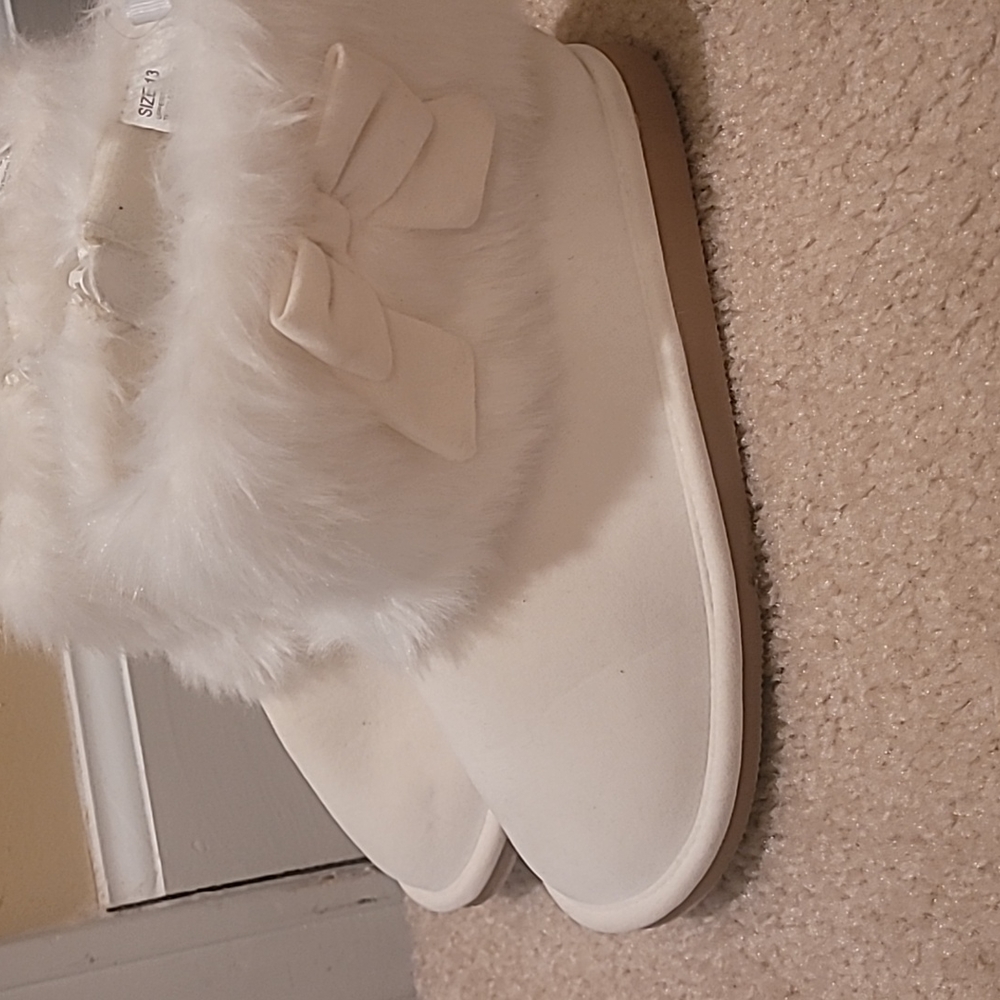 Girls White Boots Size 13